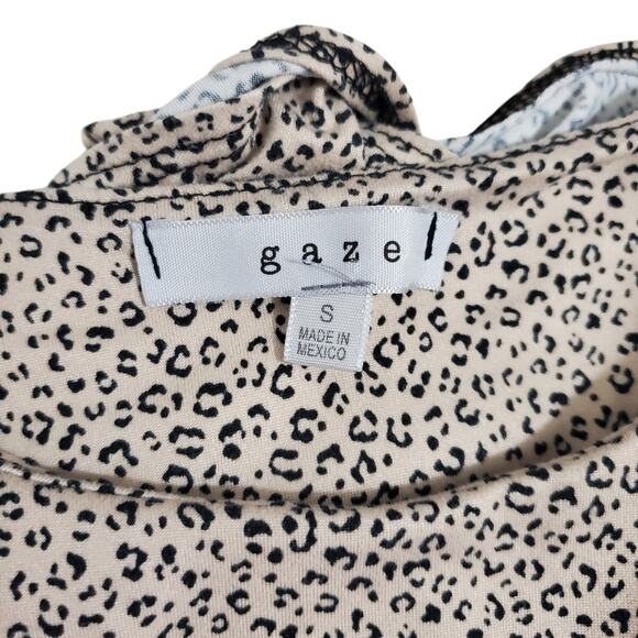 Gaze | Sleeveless Ditsy Cheetah Print Soft Stretch Bodysuit - Picture 7 of 9